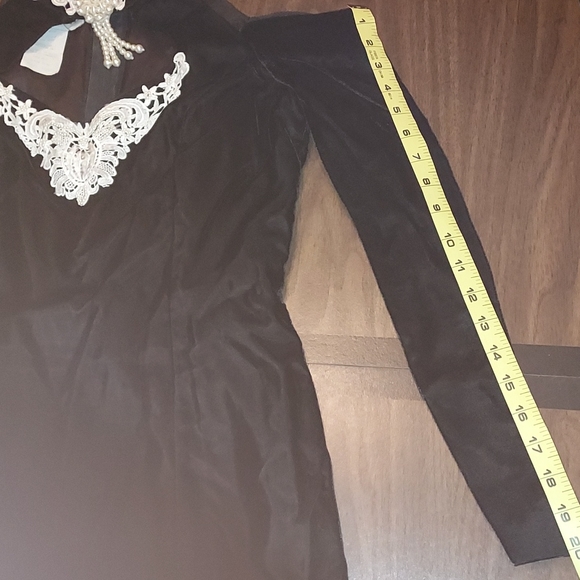 Vintage Black Velvet Dress - Picture 10 of 10